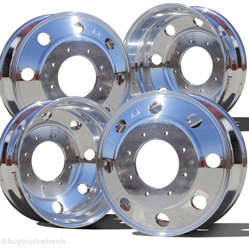 19.5x6.00 Alcoa Mirror Polish Ford F450/F550 Kit (1998 - 2004 8 Lug)