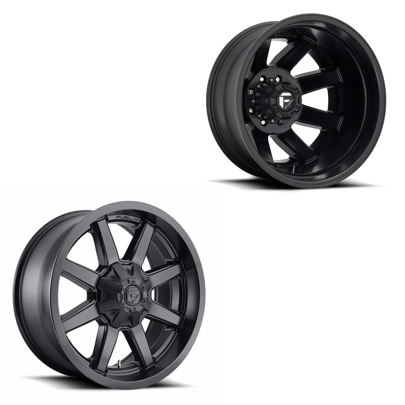 20x10 Fuel D436 Maverick Satin Black 05-UP FORD DUALLY SUPER SINGLE Wheels 8 Lug Set of 6 (Fits UP to 12.50 tire)