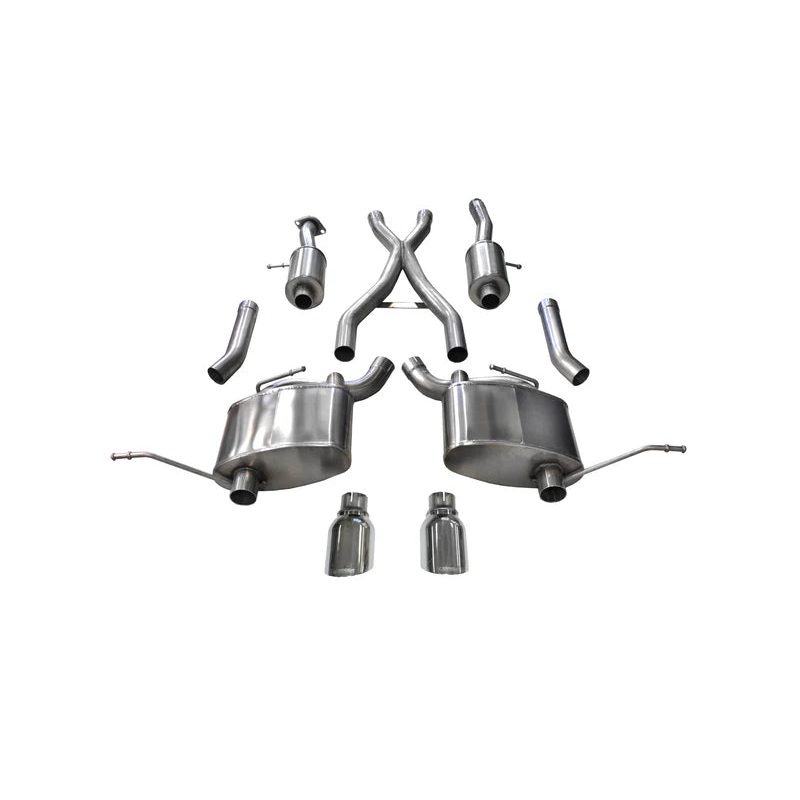 Corsa Performance - Sport / 2.5 in Cat-Back 4.5 in Single Tips | 2011-21 Jeep Grand Cherokee 3.6L V6