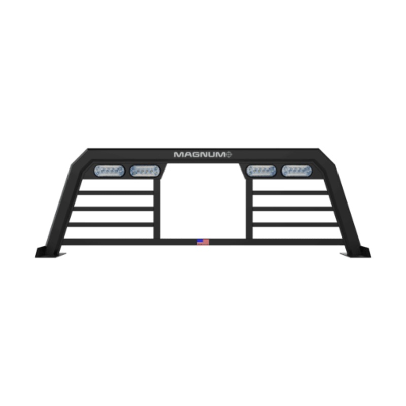 Magnum - Headache Rack | 1999-2016, Ford, F-250, F-350 | High Pro | Lights | Window Cut-out | Bars