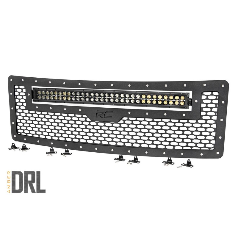 Mesh Grille | 30" Dual Row LED | Black | Amber DRL | Ford F-150 (09-14)