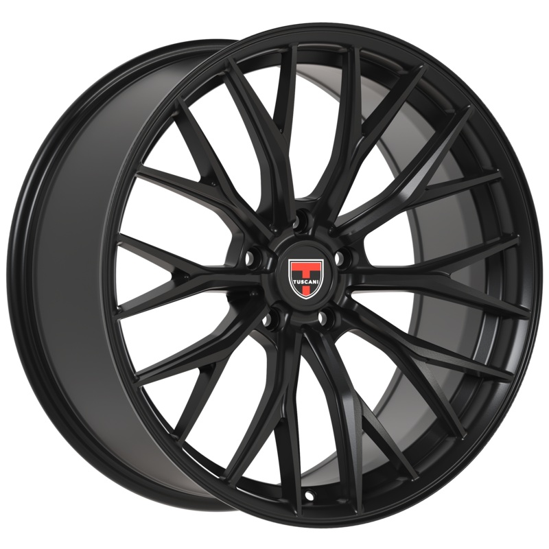 Tuscani 20X9 Wheels 210SB 5X114.3 PCD 35mm Offset Satin Black Rims