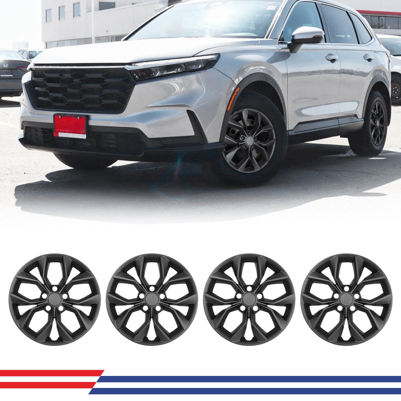 WINJET 17' Hubcaps Wheel Rims Cover for 2023-2025 HONDA CR-V LX model - Matte Black