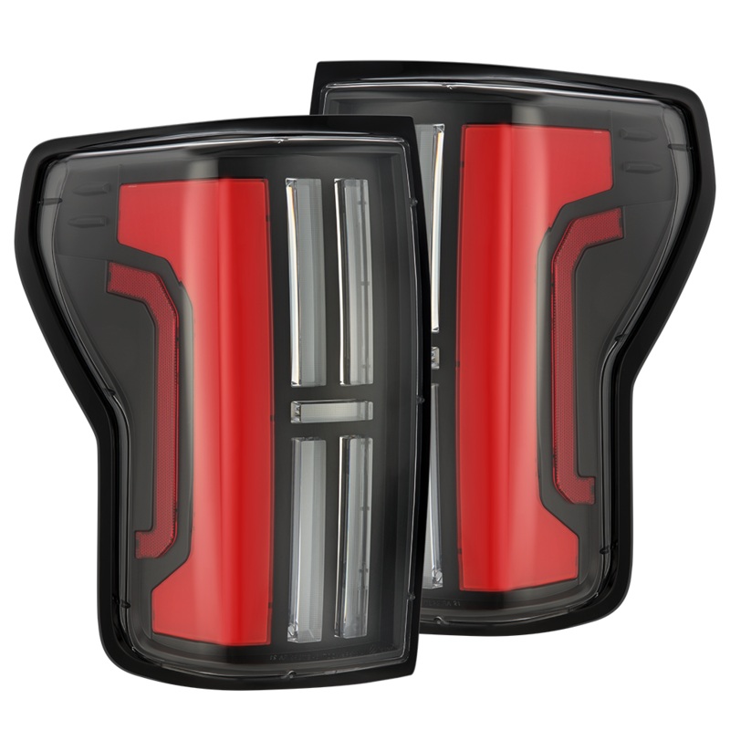 07-13 Toyota Tundra Nova-Series Prismatic LED Tail Lights Black-Red