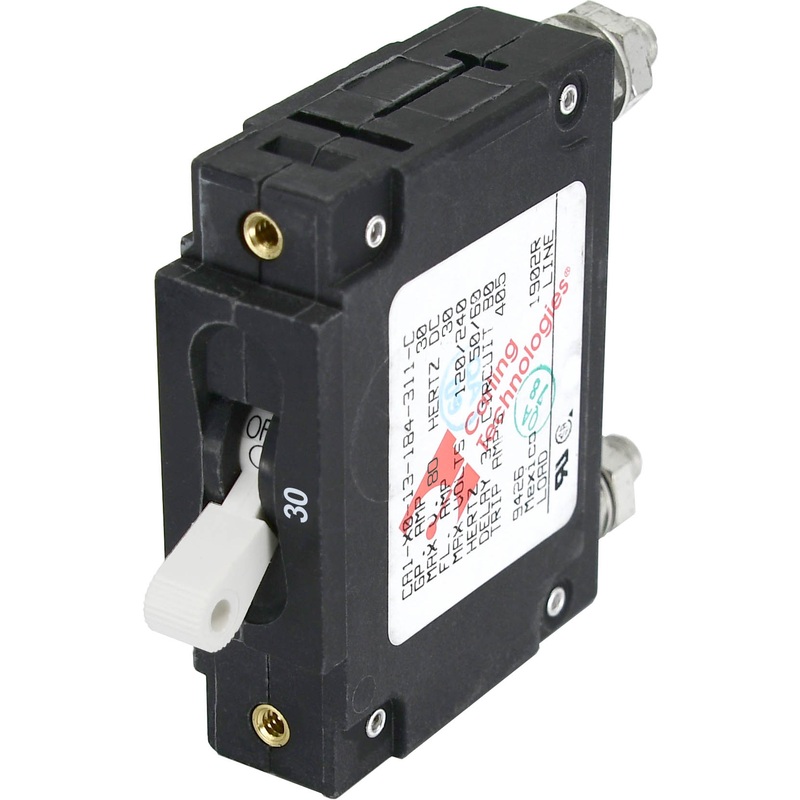 C-Series White Toggle Circuit Breaker - Single Pole 30 Amp, 7355