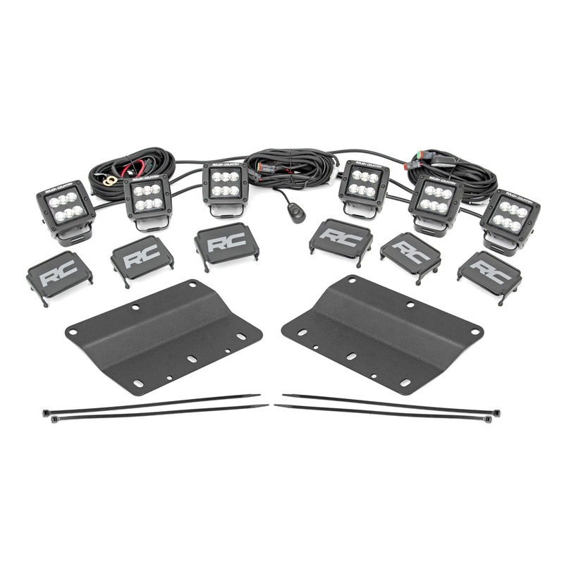 LED Light Kit | Fog Mount | Triple 2" Black Pair | Spot | Ford Bronco (21-24)