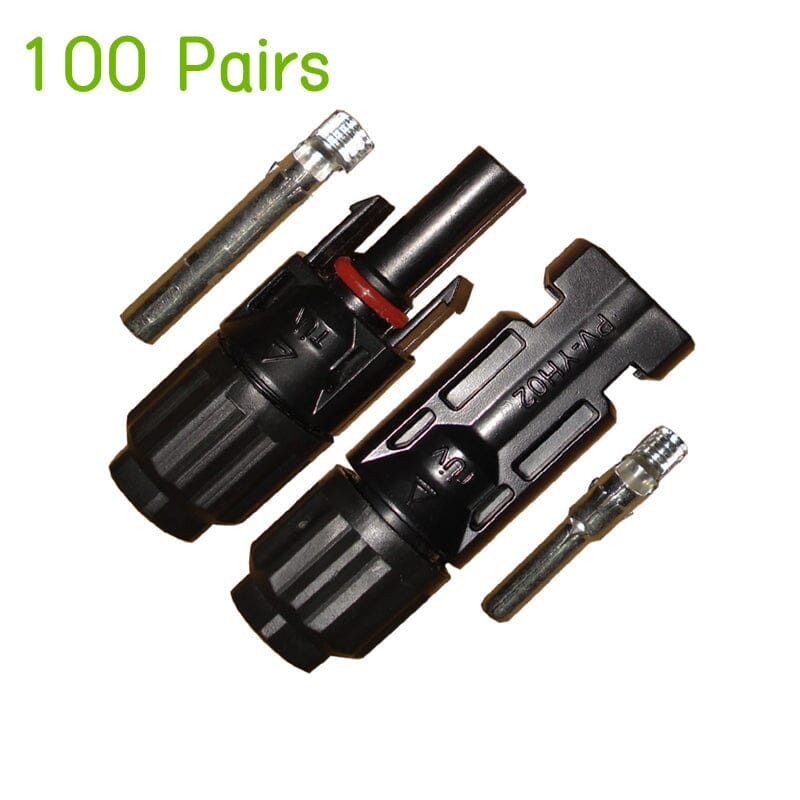 LENSUN Solar Panel Connectors Male & Female - x100 Pairs