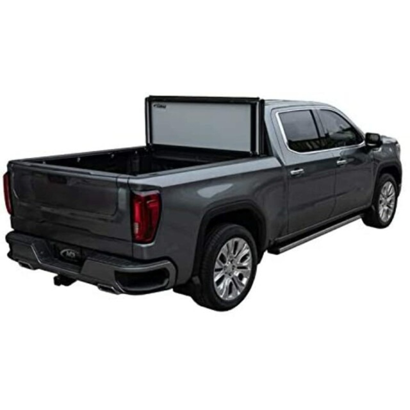 LOMAX G3020109 Stance Hard Tri-Fold Cover; Black Urethane Finish; Single Rail; w/CarbonPro Box;