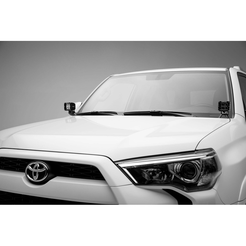 ZROADZ Z369491 Black Mild Steel Hood Hinge LED Bracket Fits 2014-2020 Toyota 4Runner