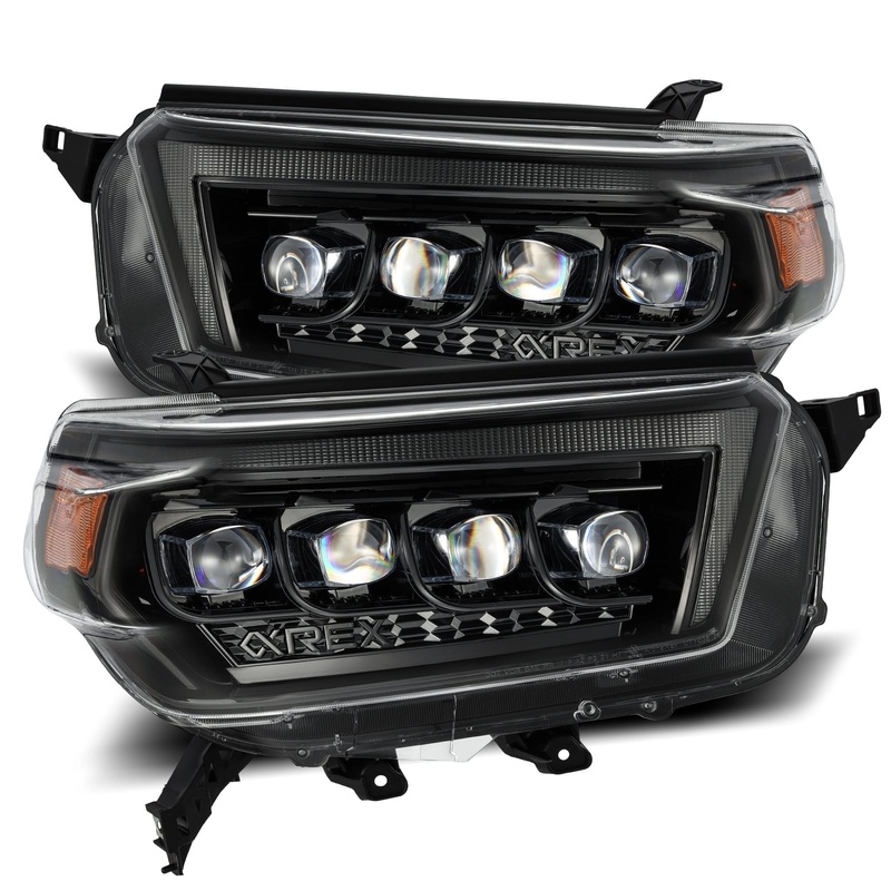 ALPHAREX 2010-2013 Toyota 4Runner NOVA-Series LED Projector Headlights Alpha-Black