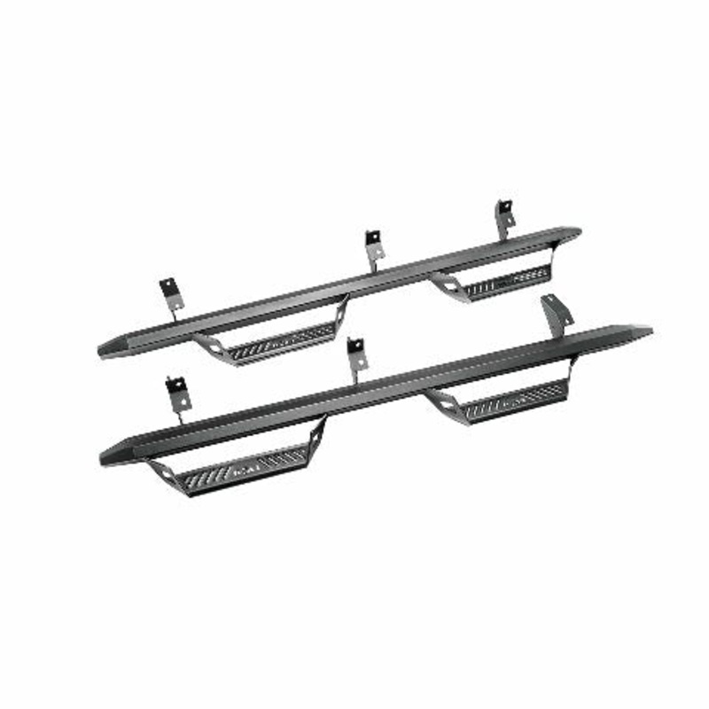 RealTruck Predator Pro Steps Compatible with Jeep Wrangler JLU | Cab Length, Rust-Proof Aluminum, Textured Black | PRJ1863-TX | Compatible with Jeep Wrangler JLU 4-Door, SRW Gas 2018-2024