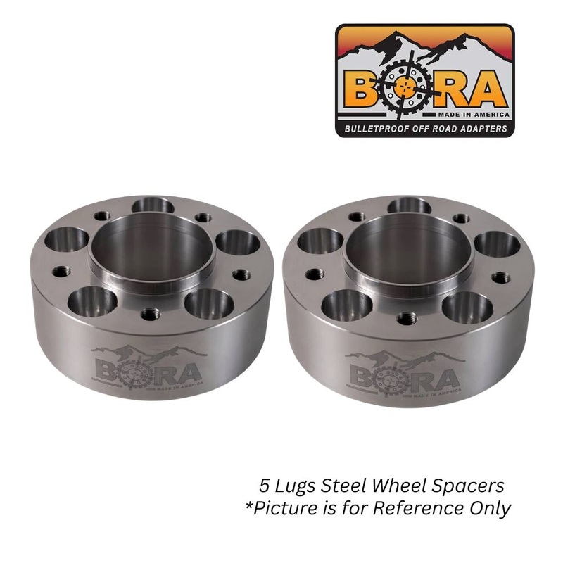 BORA 1994-2001 Dodge RAM 1500 Steel 2" Wheel Spacers  (Bolt Pattern 5x139.7 / Hub Bore 77.8) (Sold by Pair)