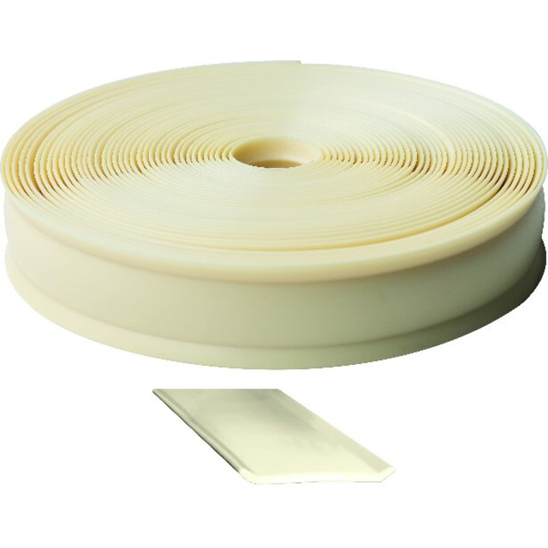 RV Designer 3/4 Inch Wide Vinyl Trim Insert Compatible with RVs, Flexible Molding, Exterior Use, and Roof Edge Molding - Ideal Compatible with Travel Trailers and Campers, Heavy Duty, 25 Foot Roll, Col. White