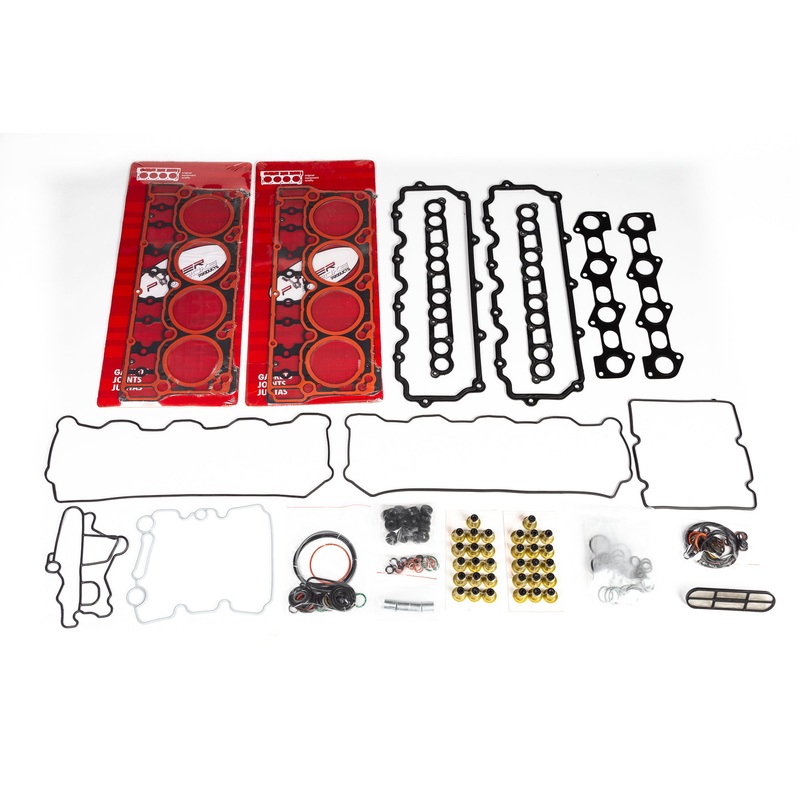 "Solid Seal" kit - Upper gasket kit w/ standard thickness head gasket and a set of 220ksi head studs  (18mm 6.0 Powerstroke)