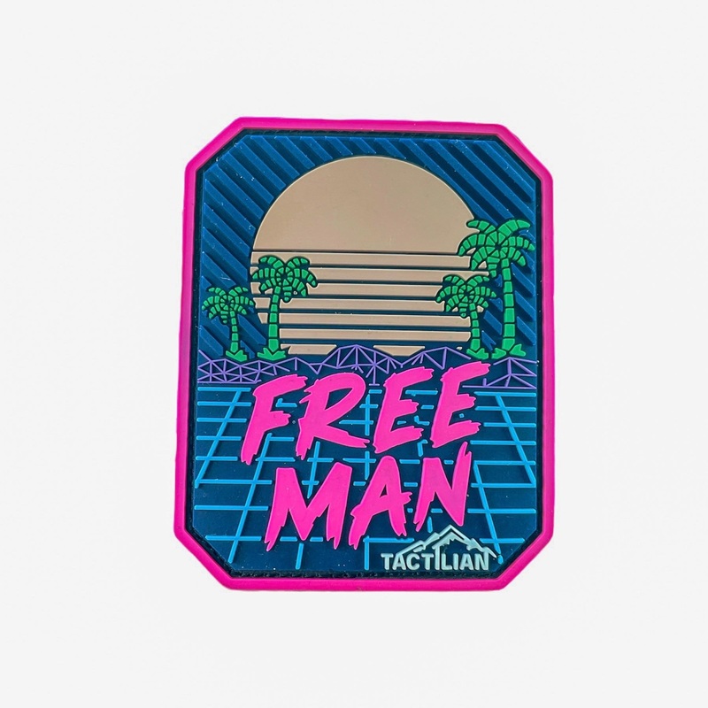 Tactilian Free Man Retro Miami PVC Patch