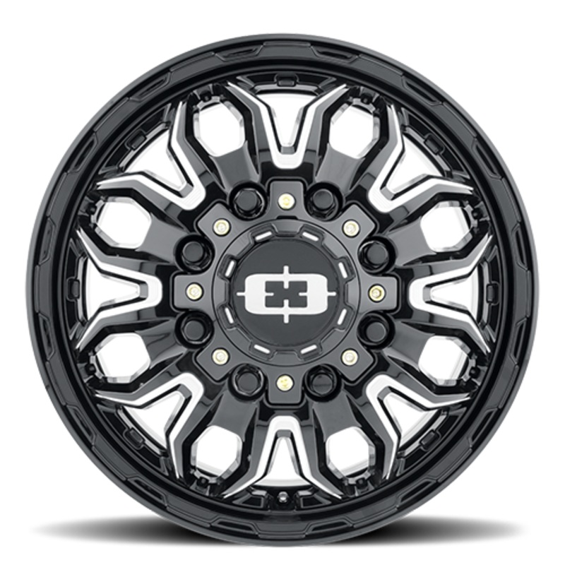 17x6.5 Vision Satin Black Front 8x6.5 1994-2018 Ram 3500 DRW