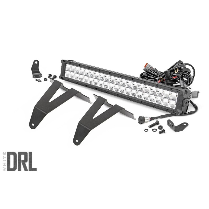 LED Light Kit | Bumper Mount | 20" Chrome Dual Row | White DRL | Ram 1500 (19-24)