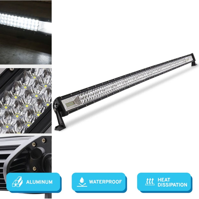 SYNETICUSA 52" Triple Row 6000K Straight LED Light Bar - Universal