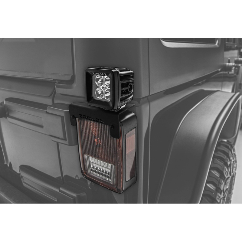 ZROADZ Z384812-KIT Black Stainless Steel Tail Light Top LED Kit Fits 2007-2018 Jeep Wrangler JK Wrangler JKU