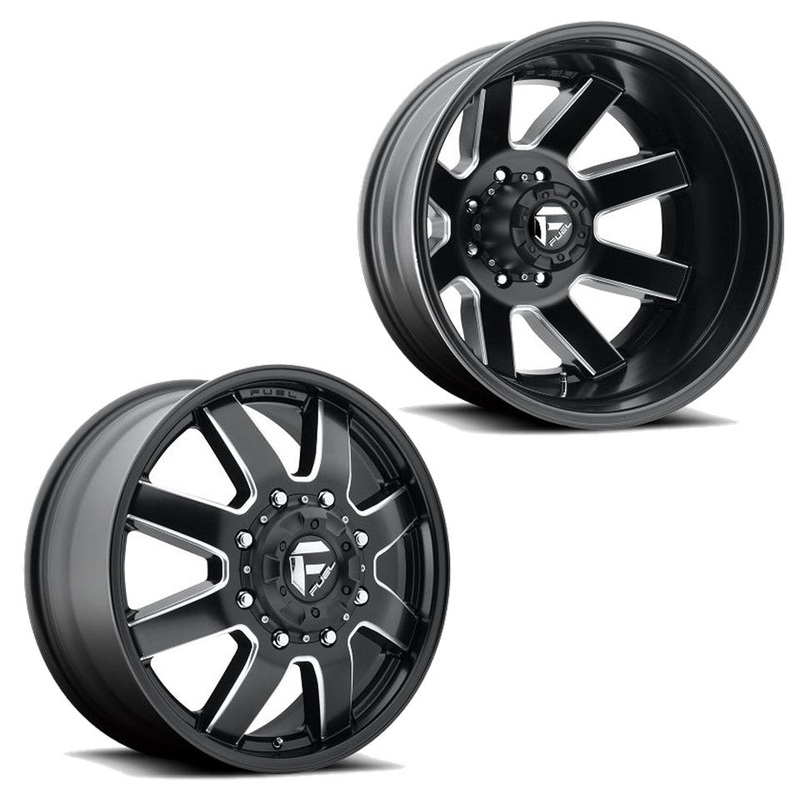 17x6.5 D538 Fuel Maverick 05-UP FORD 19-UP DODGE DUALLY Wheels 8x200 Set of 4 (Fits Stock UP to 285 tire)