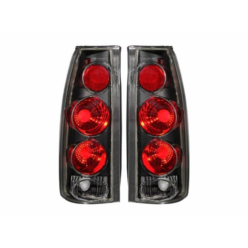 Anzo USA 211019 Chevrolet 3D Style Black Tail Light Assembly - (Sold in Pairs)