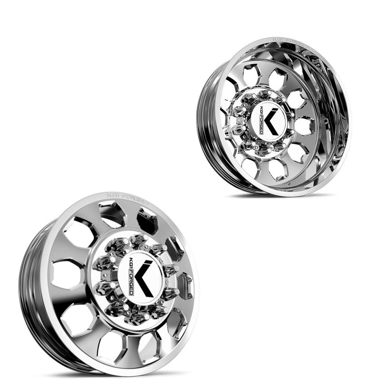 22x8.25 KG1 Forged KD003 Sarge Polished 19-UP DODGE Wheels 8x200 Set of 6 (Lug Nuts/Adapters Included) Fits UP to 13.50 tire