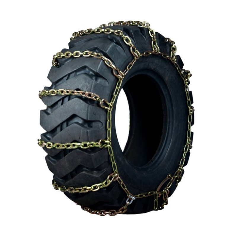 16.00-24 Quality Chain Loader-Grader Square Link Alloy 4-Link Spacing - 1 Pair