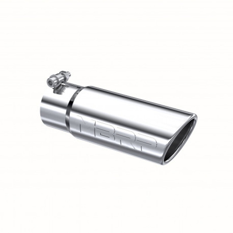 MBRP Tip, 3.5" O.D. Angled Rolled End 3" inlet 10" length, T304