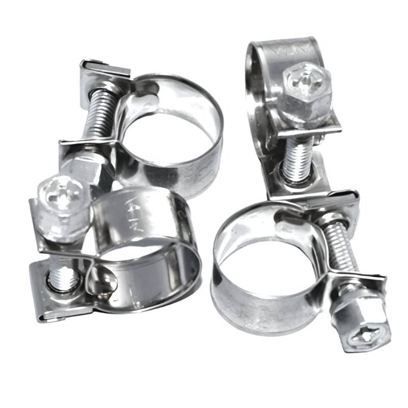 11mm - 13mm Stainless Steel Fuel Hose Clips Pack of 4