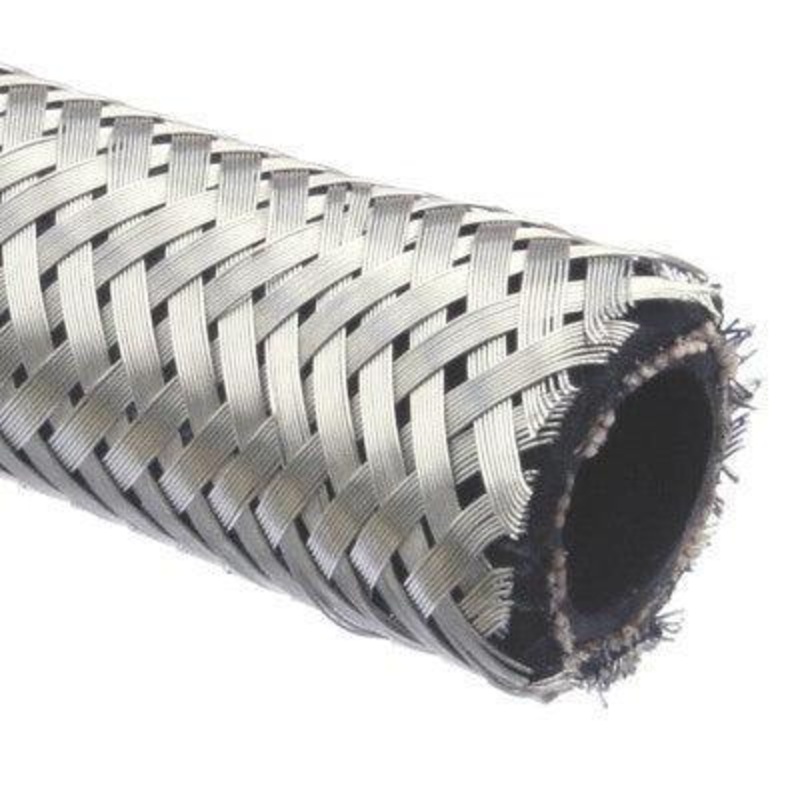 12mm ID Stainless Braided Oil Hose Per Metre