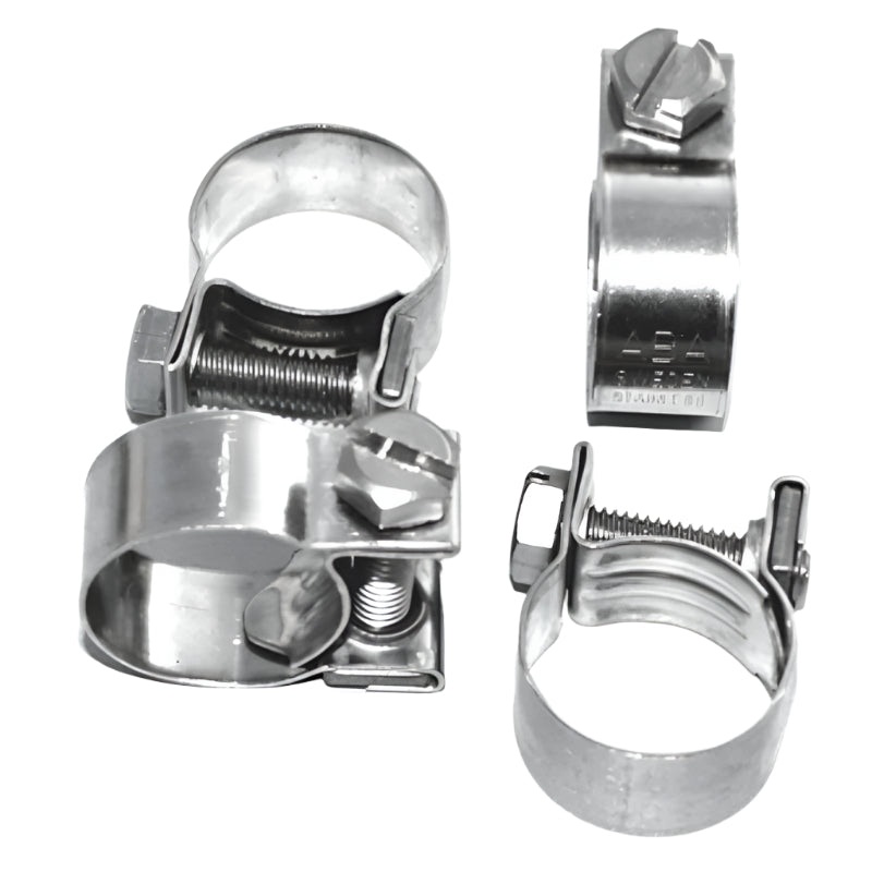 13mm - 15mm Stainless Steel Fuel Hose Clips Pack of 4