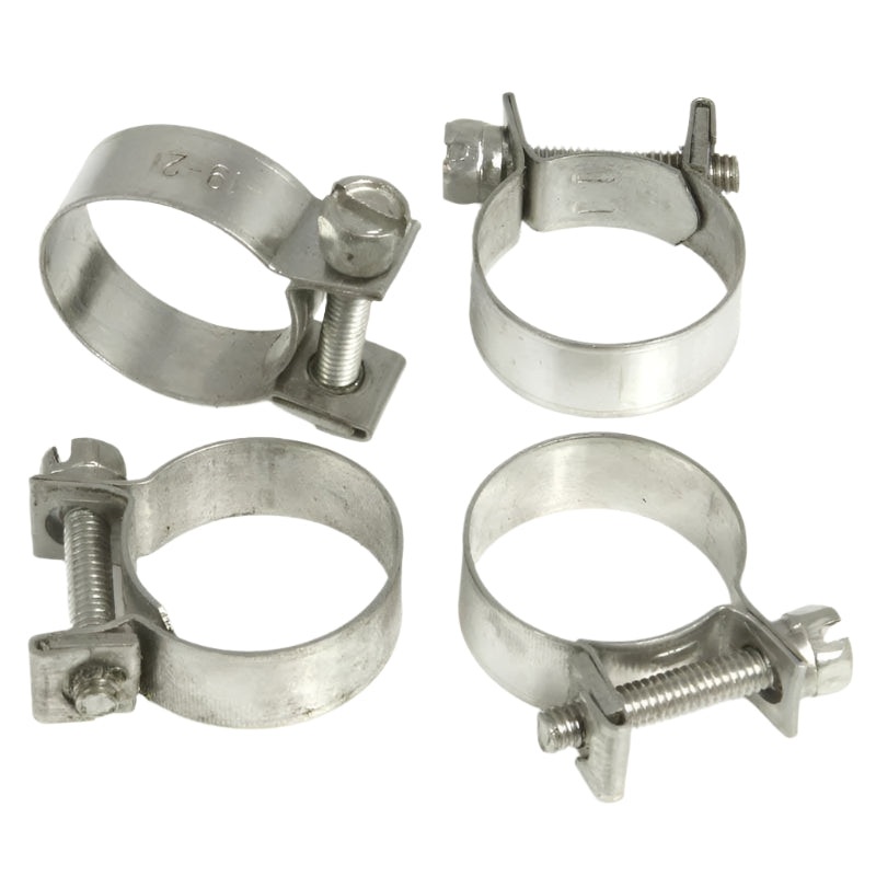 19mm - 21mm Stainless Steel Fuel Hose Clips Pack of 4