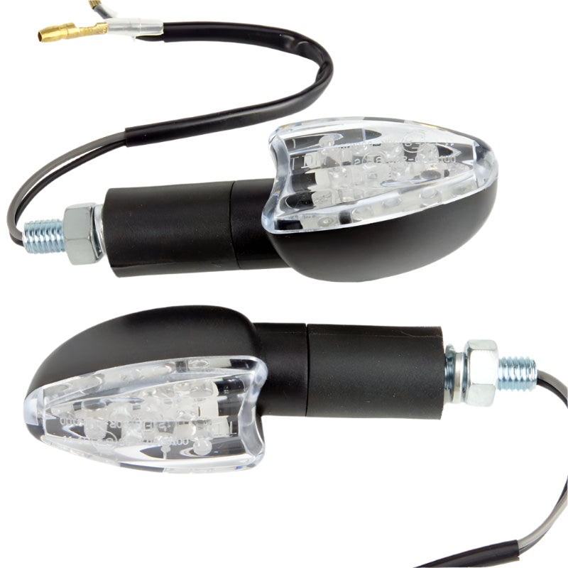 Spear Head Black Stalk LED Indicator With Clear Lens 90mm