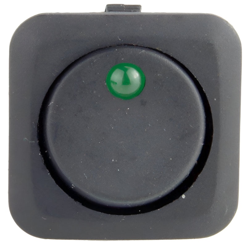 Square Rocker Switch Illuminated Green