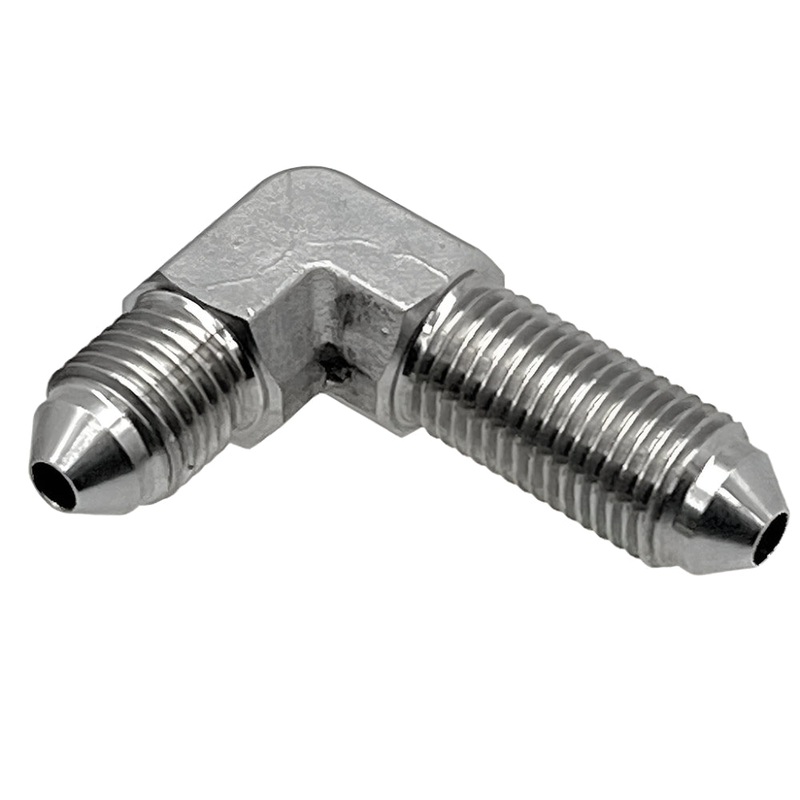 Stainless Steel 3/8" UNF Bulkhead 90 Brake Union
