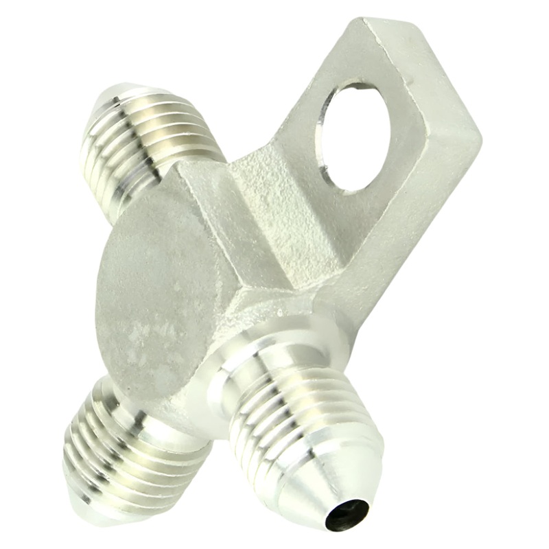 Stainless Steel 3/8" UNF Male 'T' Block With Mounting Tab