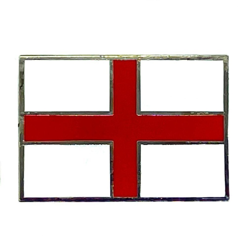 St. George Cross Chrome and Enamel Badge