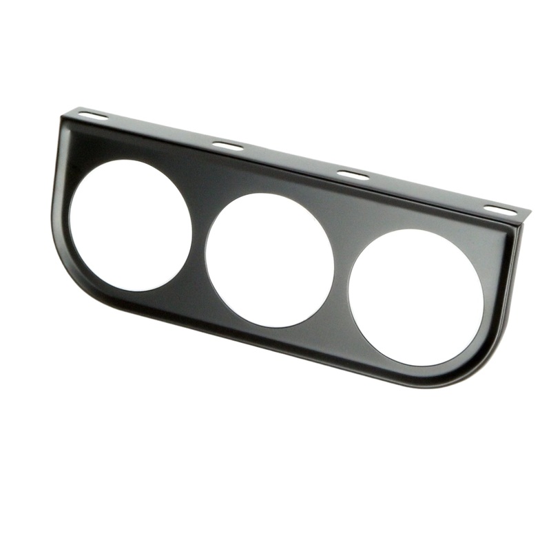 Steel Flat Gauge Panel Triple Black