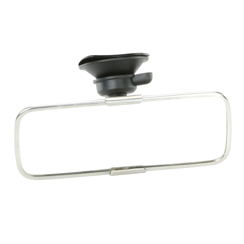 Suction Mount Chrome Metal Interior Mirror 155mm