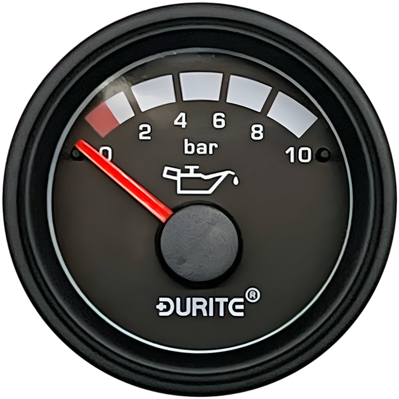 Marine Oil Pressure Gauge 62mm Black