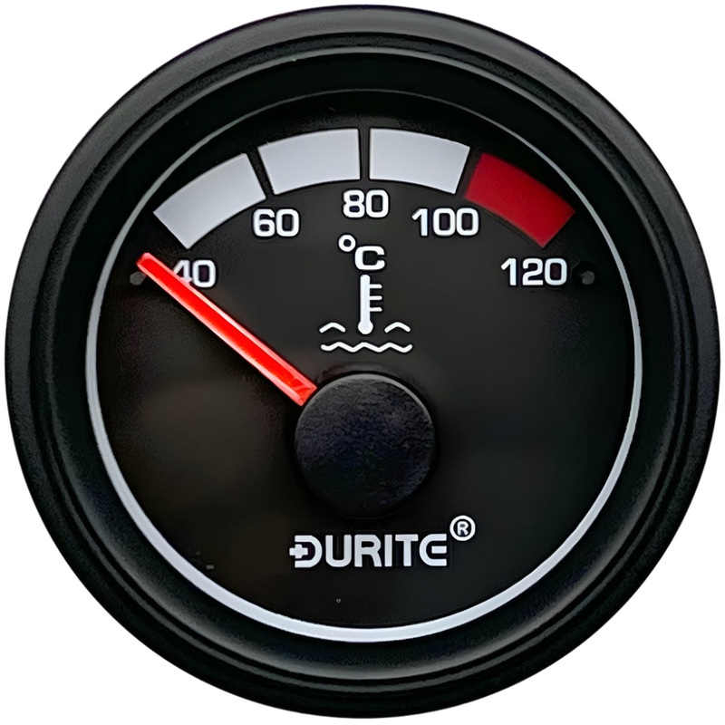 Marine Water Temperature Gauge 62mm Black