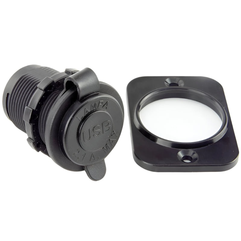 Twin USB Charger Socket Black