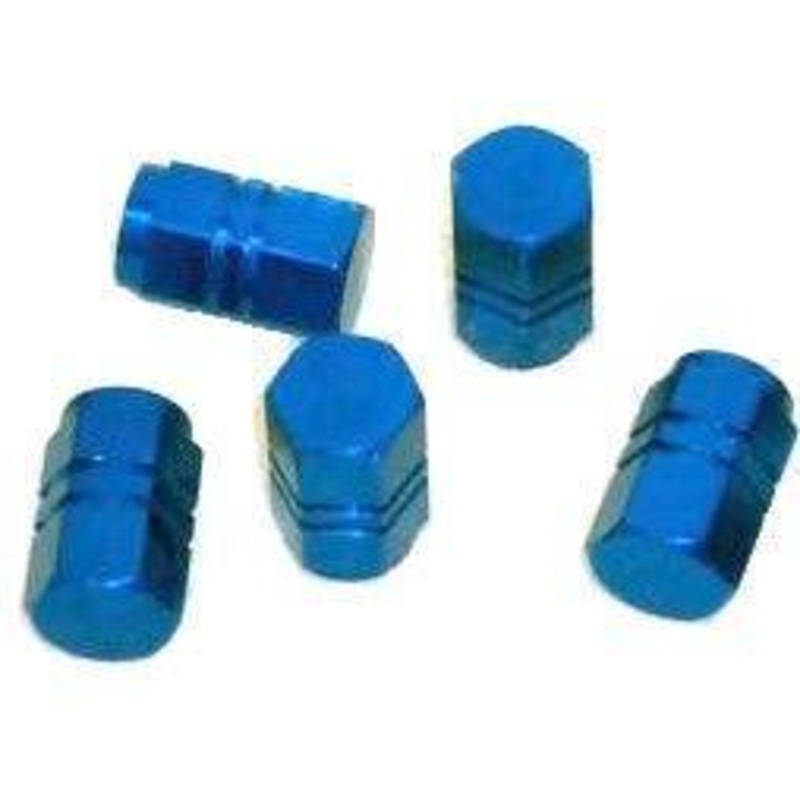Tyre Dust Caps Blue Pack Of 5