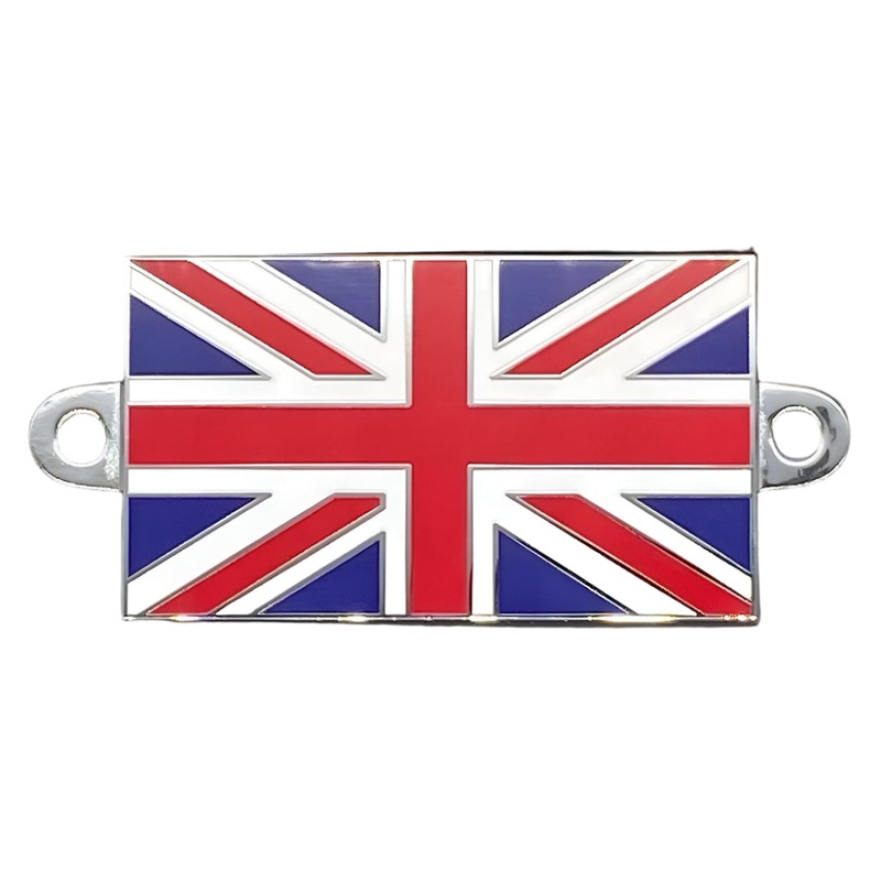 Union Jack Flag Enamel Badge 51mm x 29mm With Fixing Holes