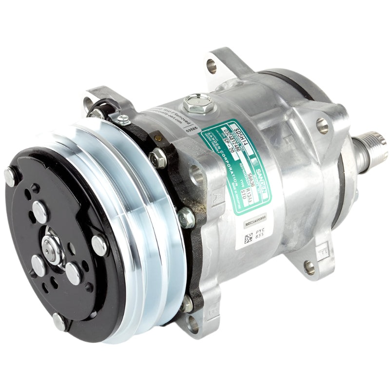 Universal Air Conditioning Compressor Double 'A' Drive belt and rear unions