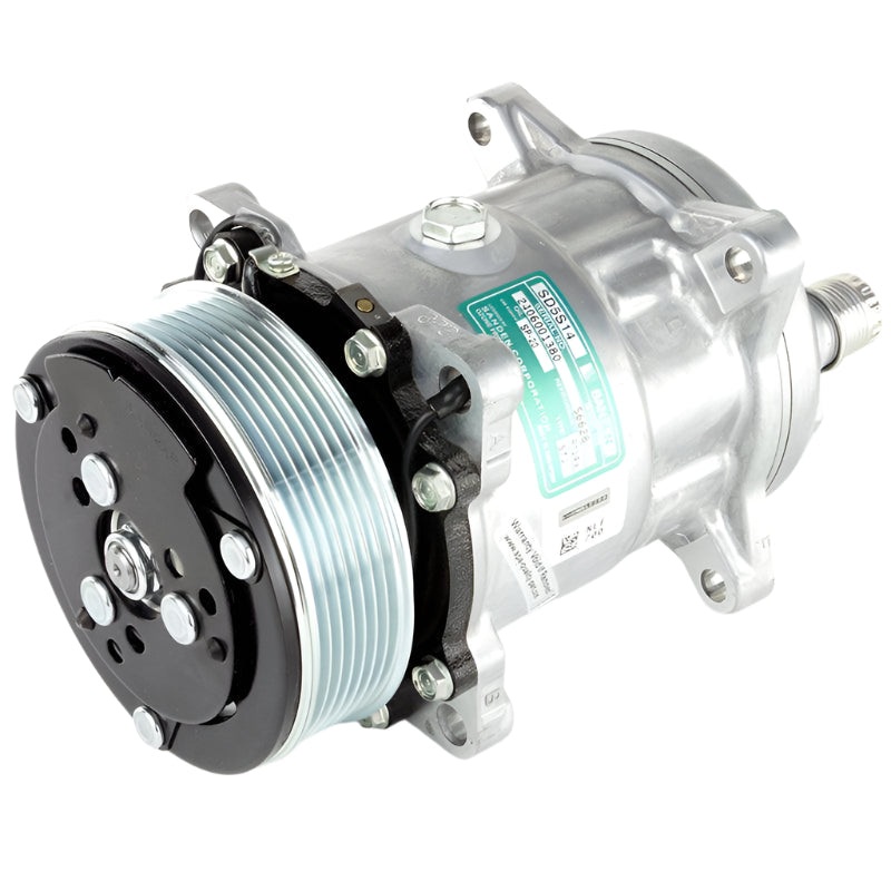 Universal Air Conditioning Compressor 'Poly V' Drive belt and rear unions