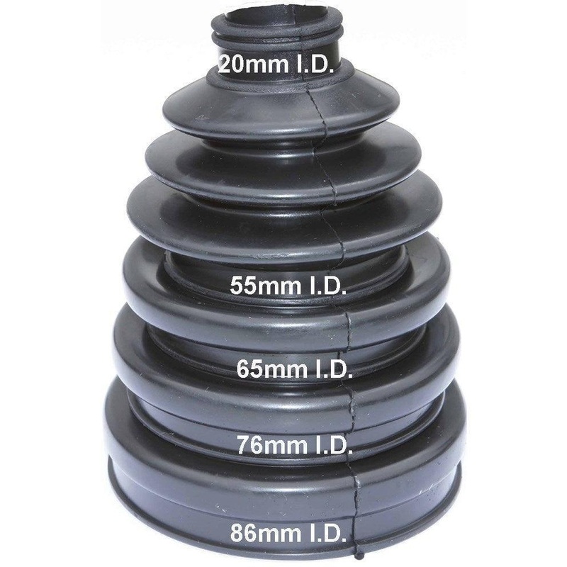 Universal Stretch-Over Cv Joint Boot 15mm To 92mm Black