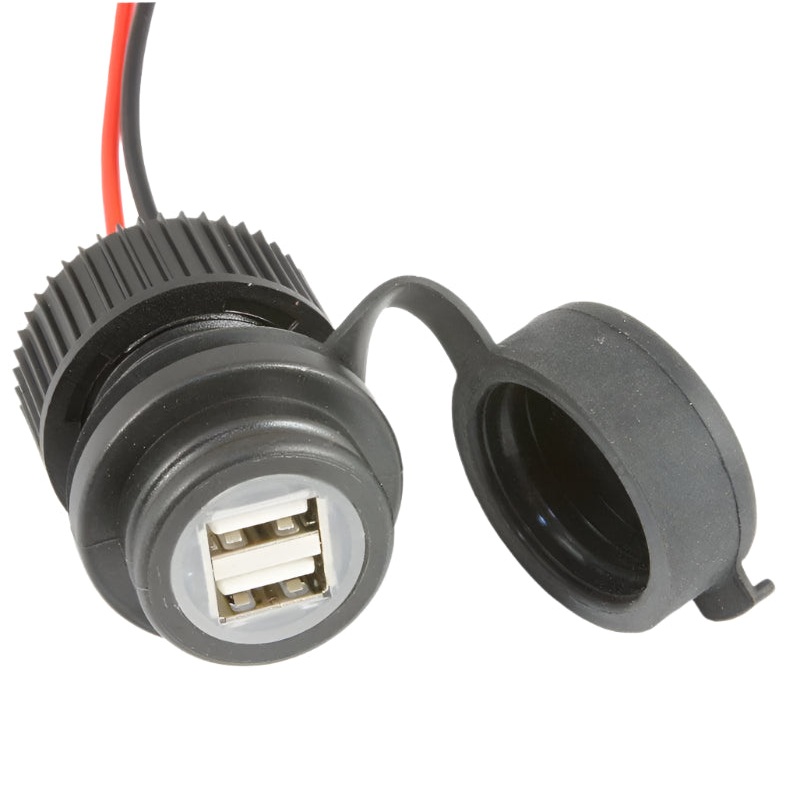 USB Charger Socket with Cover Black