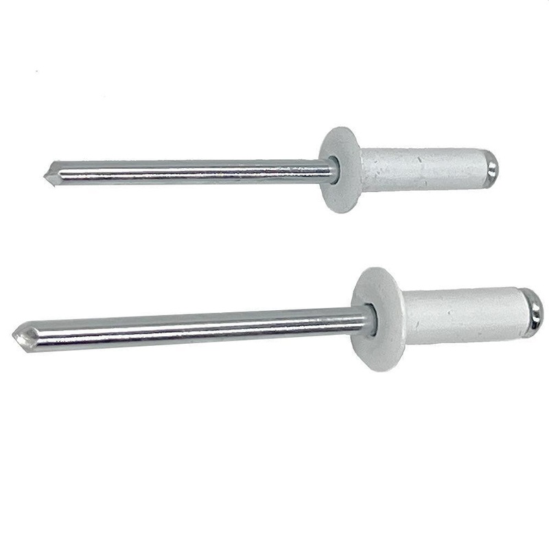 White 5mm Dome Head Rivets Pack Of 50