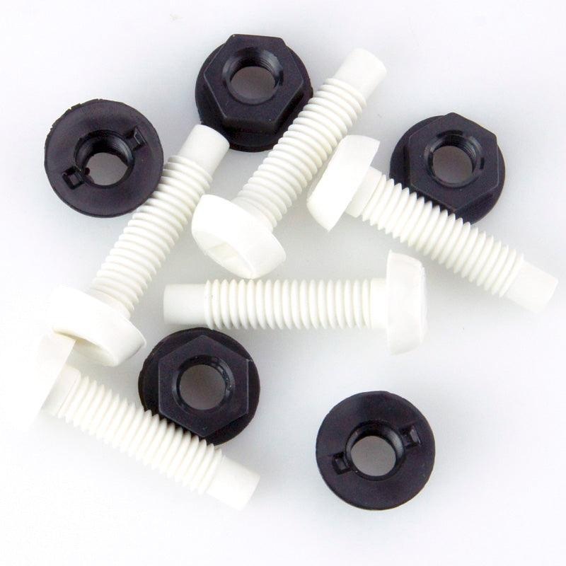 White Bolt With Nut Pack Of 5